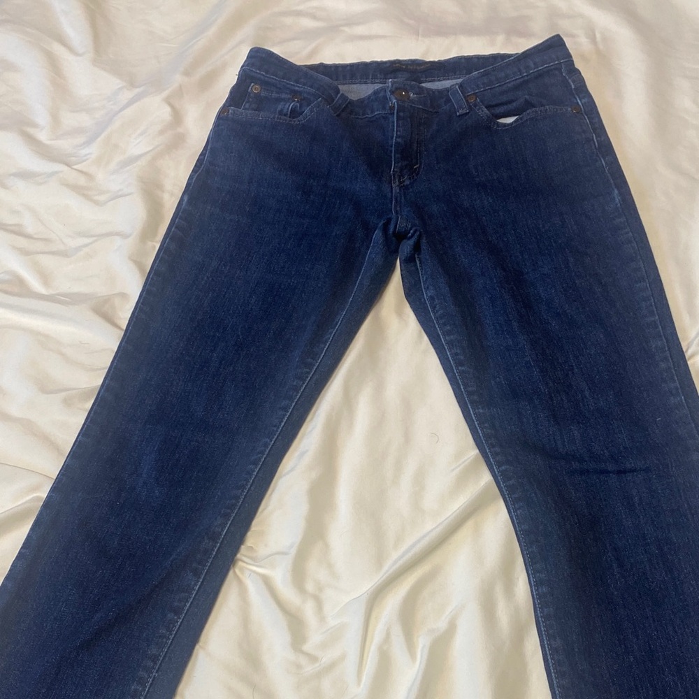 Levi's Women's Mid Rise Skinny Jeans - Dark Blue - Picture 8 of 9